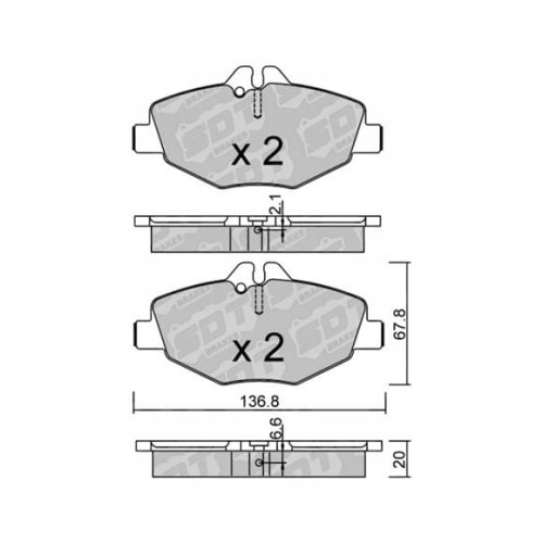 GALFER/SDT 2108500 klocki hamulcowe