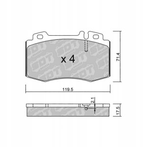 GALFER/SDT 2108600 klocki hamulcowe