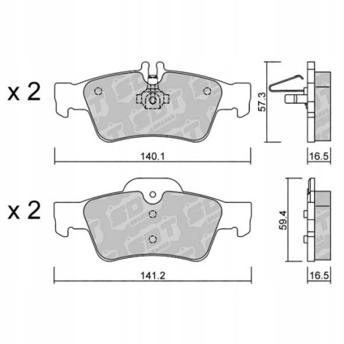 GALFER/SDT 2109100 klocki hamulcowe