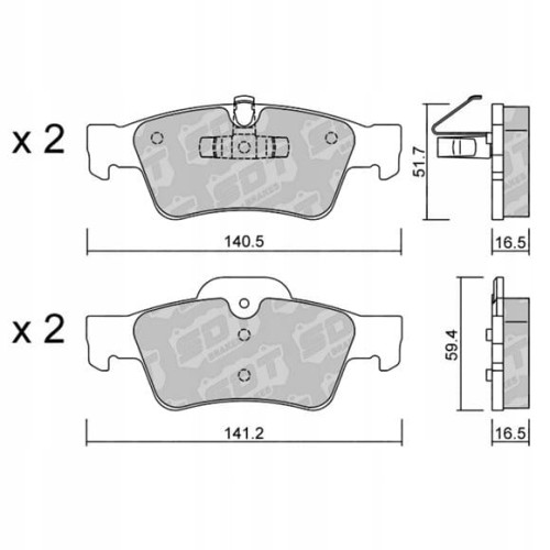 GALFER/SDT 2109101 klocki hamulcowe