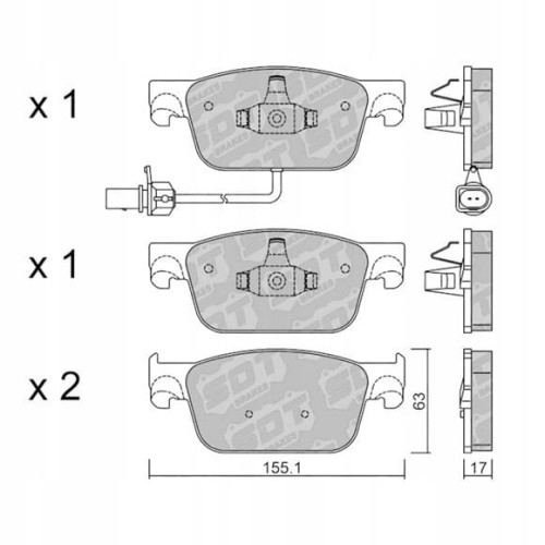 GALFER/SDT 21102300 klocki hamulcowe