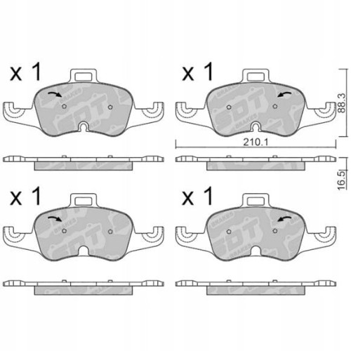 GALFER/SDT 21102500 klocki hamulcowe
