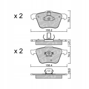 GALFER/SDT 2110400 klocki hamulcowe