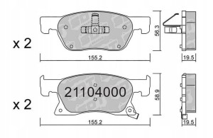 GALFER/SDT 21104000 klocki hamulcowe
