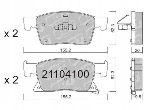 GALFER/SDT 21104100 klocki hamulcowe