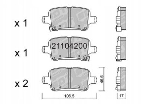 GALFER/SDT 21104200 klocki hamulcowe