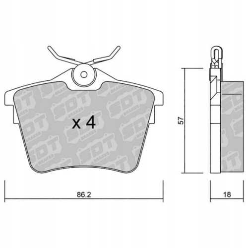 GALFER/SDT 2110700 klocki hamulcowe
