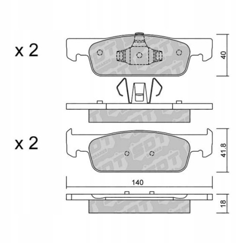 GALFER/SDT 2110900 klocki hamulcowe