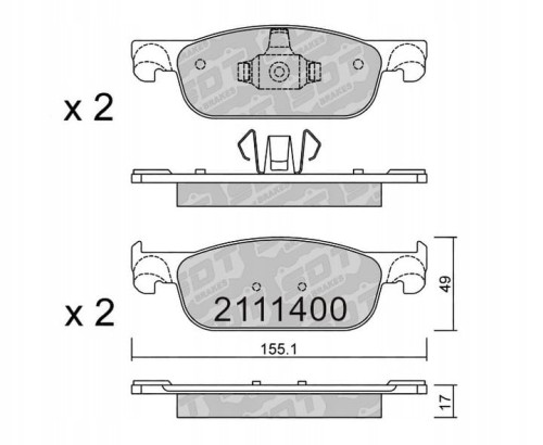 GALFER/SDT 2111400 klocki hamulcowe