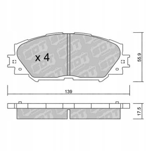 GALFER/SDT 2111900 klocki hamulcowe