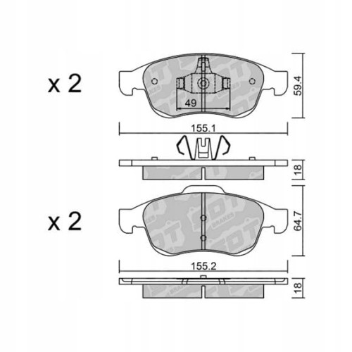 GALFER/SDT 2115000 klocki hamulcowe