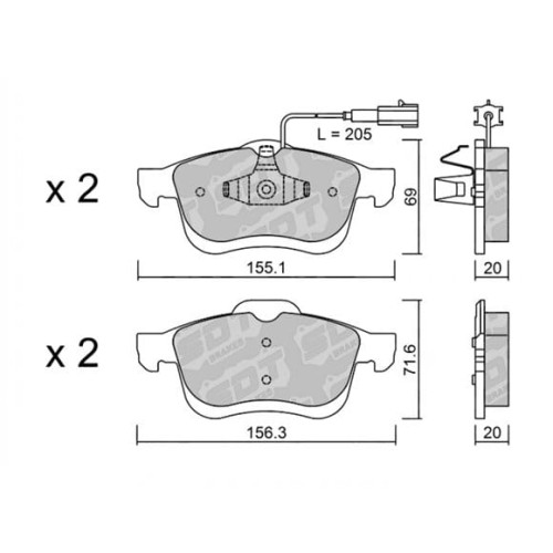 GALFER/SDT 2115601 klocki hamulcowe