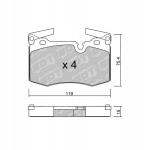 GALFER/SDT 2116000 klocki hamulcowe