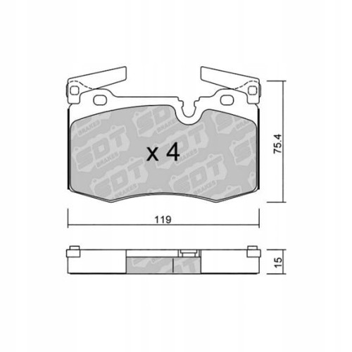 GALFER/SDT 2116000 klocki hamulcowe