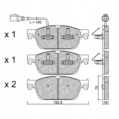 GALFER/SDT 2116200 klocki hamulcowe