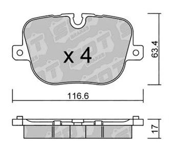 GALFER/SDT 2116600 klocki hamulcowe