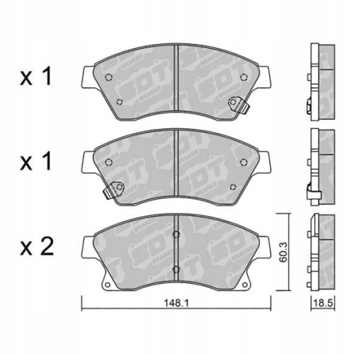 GALFER/SDT 2116700 klocki hamulcowe