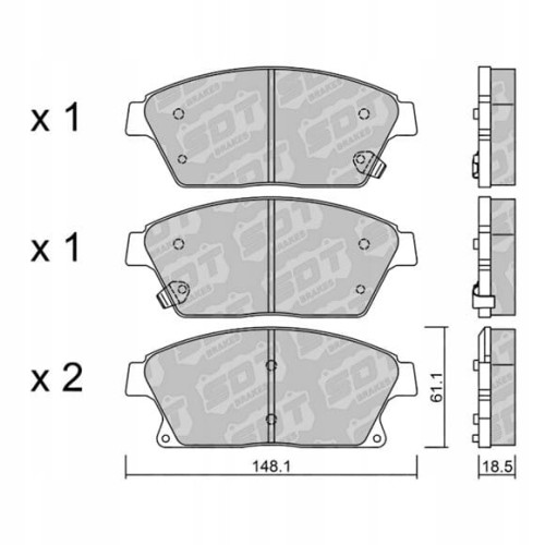 GALFER/SDT 2116800 klocki hamulcowe