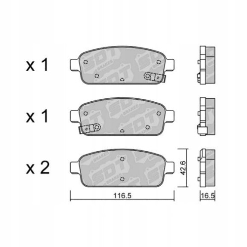 GALFER/SDT 2116900 klocki hamulcowe