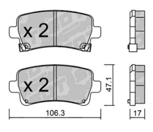 GALFER/SDT 2117300 klocki hamulcowe