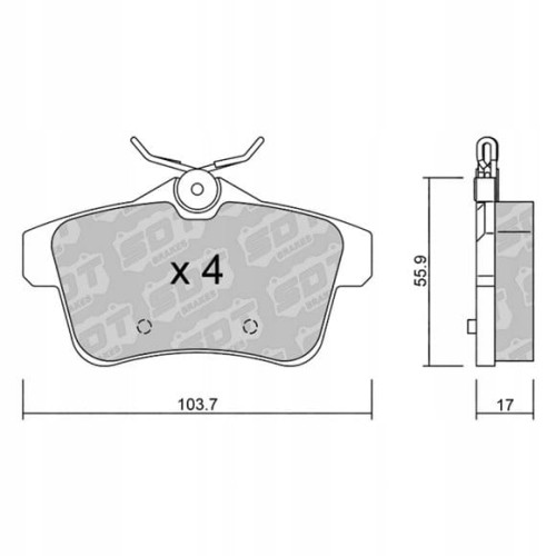 GALFER/SDT 2117900 klocki hamulcowe