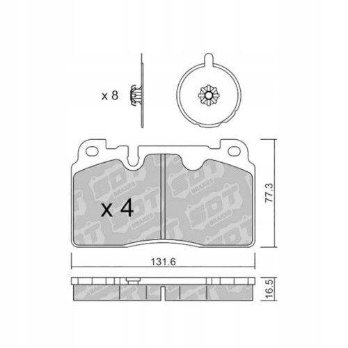 GALFER/SDT 2118501 klocki hamulcowe