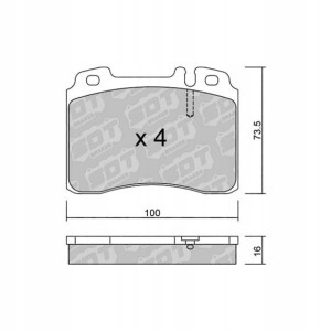 GALFER/SDT 2121600 klocki hamulcowe