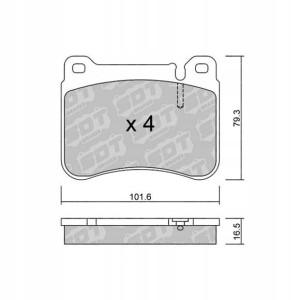 GALFER/SDT 2121700 klocki hamulcowe
