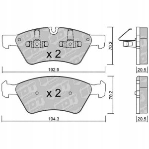 GALFER/SDT 2121900 klocki hamulcowe