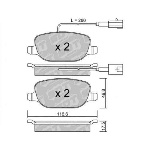 GALFER/SDT 2123302 klocki hamulcowe