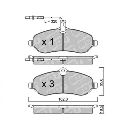 GALFER/SDT 2123500 klocki hamulcowe