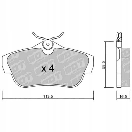 GALFER/SDT 2124000 klocki hamulcowe
