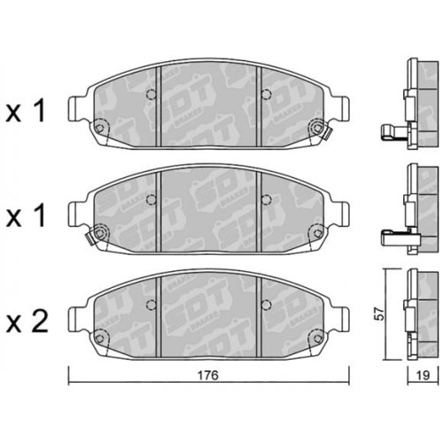 GALFER/SDT 2124500 klocki hamulcowe