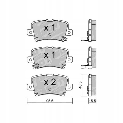 GALFER/SDT 2125100 klocki hamulcowe