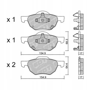 GALFER/SDT 2125200 klocki hamulcowe