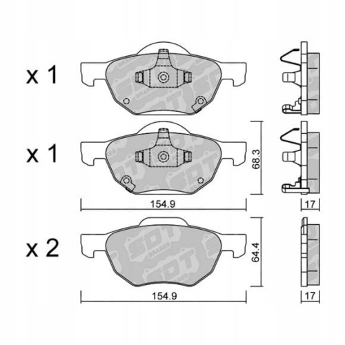 GALFER/SDT 2125200 klocki hamulcowe