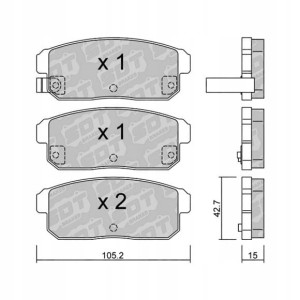 GALFER/SDT 2125400 klocki hamulcowe