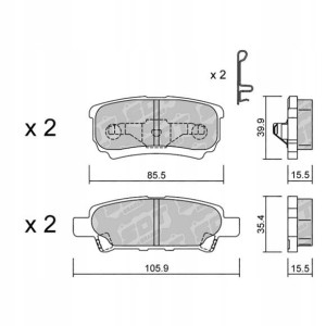 GALFER/SDT 2125500 klocki hamulcowe