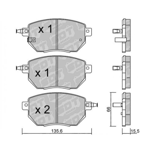 GALFER/SDT 2125700 klocki hamulcowe