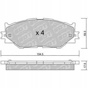 GALFER/SDT 2126500 klocki hamulcowe