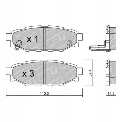 GALFER/SDT 2126700 klocki hamulcowe