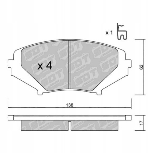 GALFER/SDT 2125300 klocki hamulcowe