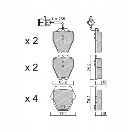 GALFER/SDT 2127901 klocki hamulcowe