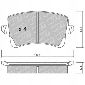 GALFER/SDT 2128100 klocki hamulcowe