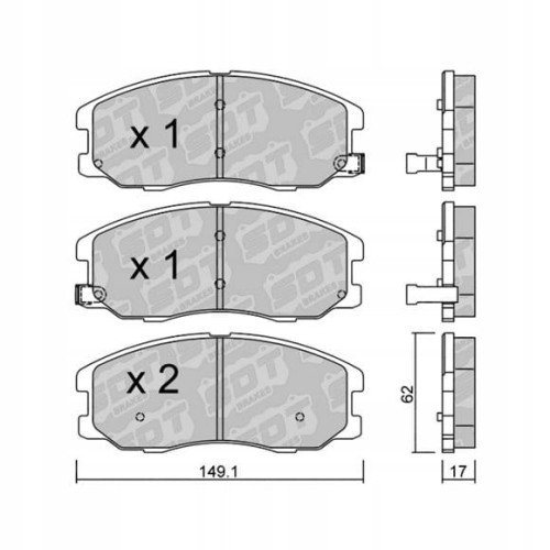 GALFER/SDT 2128300 klocki hamulcowe