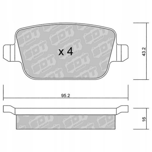 GALFER/SDT 2128500 klocki hamulcowe