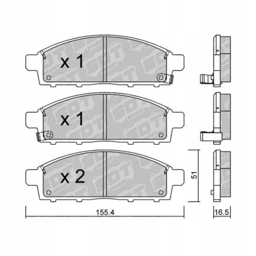 GALFER/SDT 2129300 klocki hamulcowe