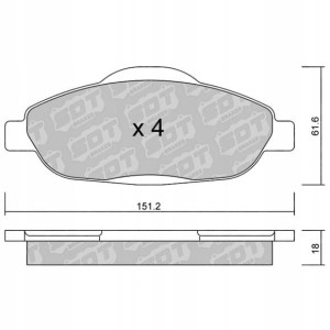 GALFER/SDT 2130300 klocki hamulcowe
