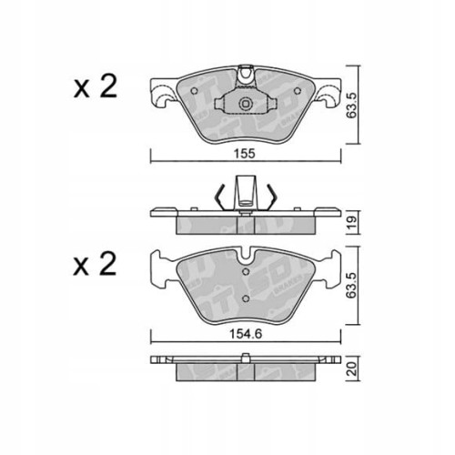 GALFER/SDT 2131800 klocki hamulcowe