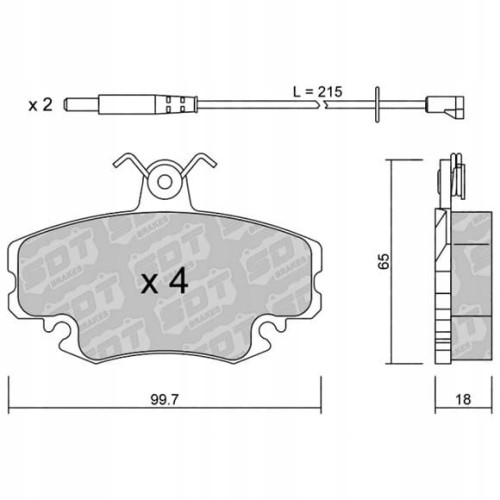 GALFER/SDT 2133801 klocki hamulcowe